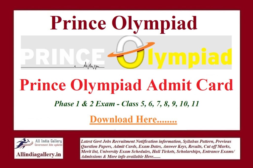 Prince Olympiad Admit Card