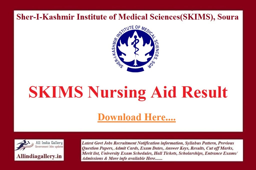 SKIMS Nursing Aid Result