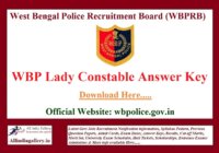 WBP Lady Constable Answer Key
