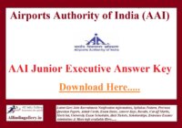 AAI Junior Executive Answer Key