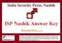 ISP Nashik Answer Key