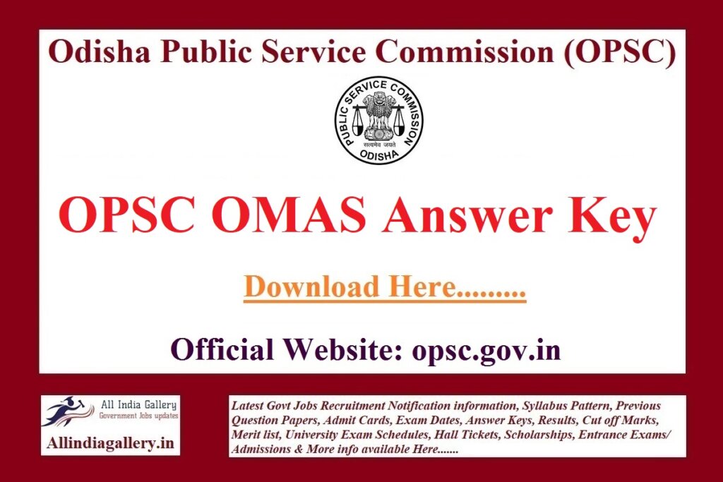 OPSC OMAS Answer Key