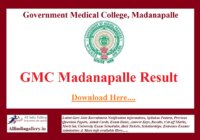 GMC Madanapalle Result