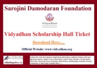 Vidyadhan Scholarship Hall Ticket