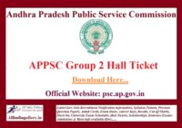 APPSC Group 2 Hall Ticket