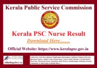 Kerala PSC Nurse Result