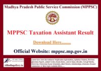 MPPSC Taxation Assistant Result