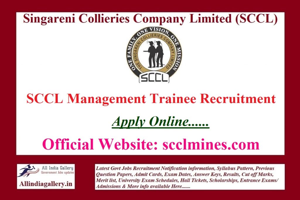 SCCL Management Trainee Recruitment