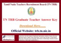 TN TRB Graduate Teacher Answer Key